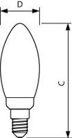 Philips LED kaars E14 5,9-60W filament helder dimtone - LED3718 - thumbnail