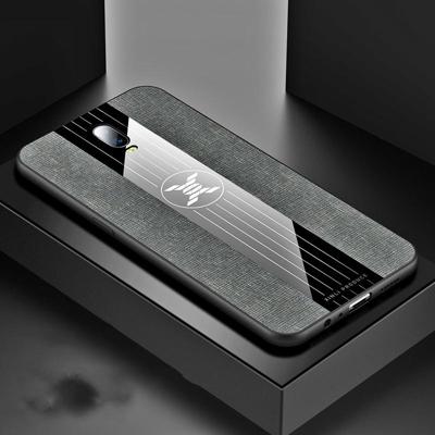 Voor OPPO R17 XINLI stiksels doek Textue schokbestendig TPU beschermhoes (grijs)