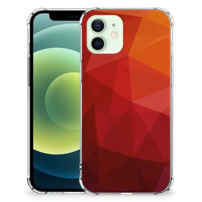 Shockproof Case voor iPhone 12 Mini Polygon Red Shockproof Case voor iPhone 12 Mini Polygon Red