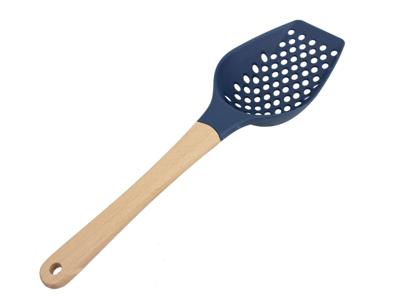 HIT trading Schep/vergiet hout/nylon zwart 36 cm