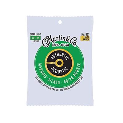 Martin Strings MA180S Authentic Silked 80/20 Bronze 12-String