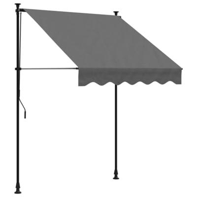 Luifel uittrekbaar 150x150 cm stof en staal antracietkleurig - thumbnail