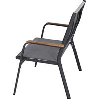 Siena Garden N40082 Tuinbank Aluminium, Teakhout Antraciet (mat), Grijs, Natuur - thumbnail