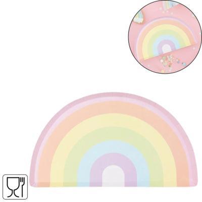 Ginger Ray wegwerp bordjes regenboog 8 stuks | 20 stuks