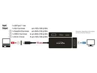 DeLOCK usb-c > vga / hdmi / dvi / displayport adapter (zwart, 0,15 meter) - thumbnail