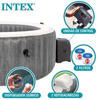 Intex opblaasbare spa greywood deluxe 6 persoons - thumbnail