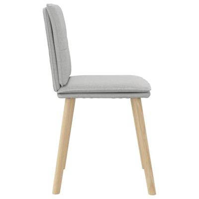 Eetkamerstoelen 2 st stof wolk grijs
