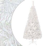 VidaXL Kunstkerstboom met iriserende uiteinden 180 cm pvc wit - thumbnail