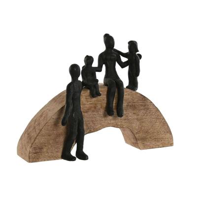 Decoratieve figuren Home ESPRIT Bruin Zwart Familie 26,5 x 9 x 20 cm Decoratieve figuren Home ESPRIT Bruin Zwart Familie 26,5 x 9 x 20 cm