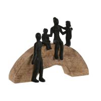 Decoratieve figuren Home ESPRIT Bruin Zwart Familie 26,5 x 9 x 20 cm - thumbnail