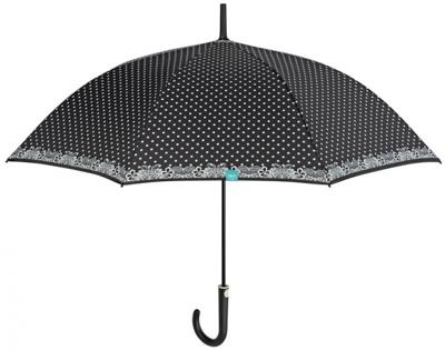 Perletti paraplu automatisch 102 cm microvezel zwart/wit