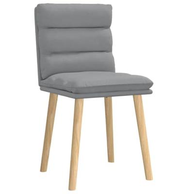Eetkamerstoelen 2 st stof lichtgrijs