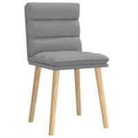 Eetkamerstoelen 2 st stof lichtgrijs - thumbnail