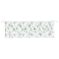 VidaXL Tuinbankkussens 2 st bladpatroon 150x50x7 cm stof - thumbnail
