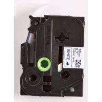 Brother TZe-FA4B Labeltape textiel ongelamineerd Tapekleur: Wit Tekstkleur: Blauw 18 mm 3 m - thumbnail