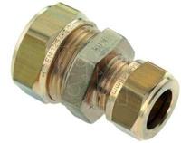 Bonfix knelkoppeling - Rechte verloopkoppeling - 15mm x 10mm - Messing - thumbnail