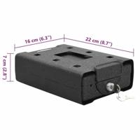 VidaXL Auto safe met slot zwart 22 x 16 x 7 cm staal - thumbnail