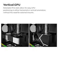 Montech hs02 midi tower behuizing (zwart | 2x usb-a | 1x usb-c | rgb | tempered glass) - thumbnail