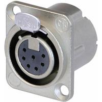 Neutrik NC7FD-LX XLR-connector Flensbus, contacten recht Aantal polen: 7 Zilver 1 stuk(s) - thumbnail