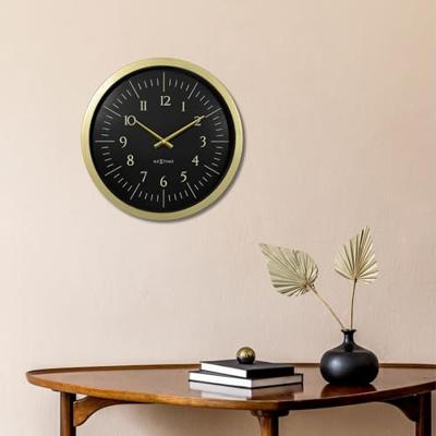NeXtime - Wandklok 40 cm-Goud|Zwart-Plastic-NeXtime 'Galaxy'