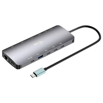 I-tec Metal USB-C Nano 3x Display Dock, 2x HDMI 1x USB-C video with Power Delivery 140W + Universal