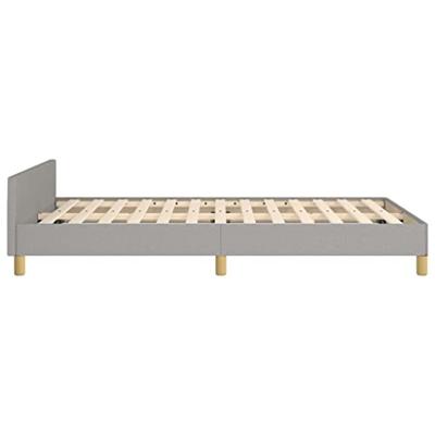 Bedframe zonder matras 120x190 cm stof lichtgrijs