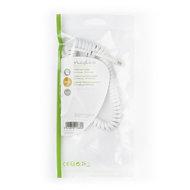 Telefoonkabel | RJ10 male - RJ10 male | 2,0 m | Wit - thumbnail