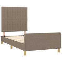 Bedframe zonder matras 80x200 cm stof taupe - thumbnail