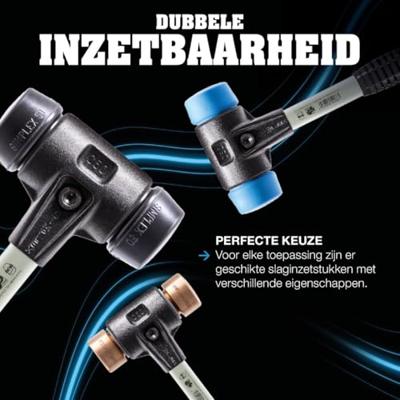 Halder Kunststofhamer | lengte 300 mm hoofd-d. 30 mm | hard glasvezel | koper m.ku-huls | 1 stuk - 3704.030 3704.030