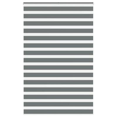 VidaXL Zebra rolgordijn 140x230 cm stofbreedte 135,9 cm donkergrijs VidaXL Zebra rolgordijn 140x230 cm stofbreedte 135,9 cm donkergrijs