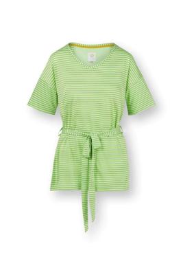 Pip Studio Tonya Top Korte Mouw Little Sumo Stripe Groen XS