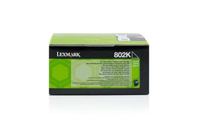 Lexmark Return Program toner 802, 1.000 pagina's, OEM 80C20K0, zwart Lexmark Return Program toner 802, 1.000 pagina's, OEM 80C20K0, zwart