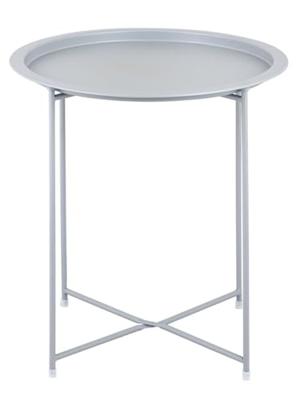 SVJ Bijzettafel Rond - 47 x 47 x 51 cm - Metaal - Lichtgrijs