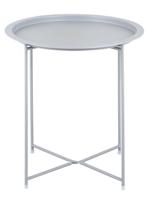 SVJ Bijzettafel Rond - 47 x 47 x 51 cm - Metaal - Lichtgrijs - thumbnail