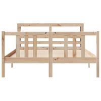 Bedframe met hoofdbord massief grenenhout 120x200 cm - thumbnail