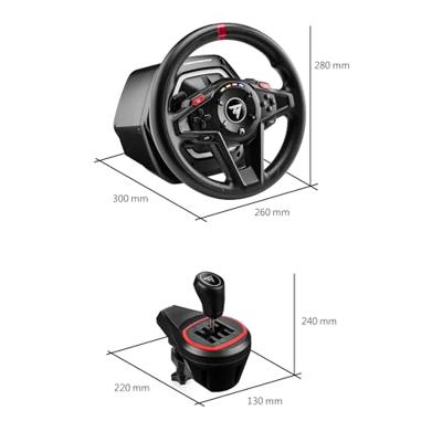 Gamingstuur - THRUSTMASTER - T128 X SHIFTER PACK - Voor Xbox Series XS Xbox One en PC - Zwart en Rood