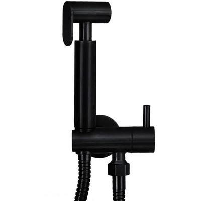 Wiesbaden 304 Mat Zwarte Bidetset met Handdouche en Doucheslang