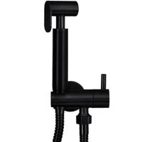 Wiesbaden 304 Mat Zwarte Bidetset met Handdouche en Doucheslang - thumbnail