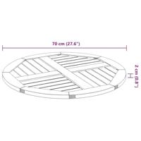 Tafelblad rond 70x2 cm massief acaciahout - thumbnail