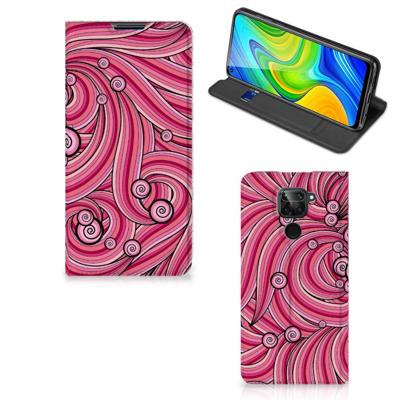 Xiaomi Redmi Note 9 | Bookcase | Swirl Pink Xiaomi Redmi Note 9 | Bookcase | Swirl Pink