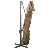 Zweefparasol met dubbel dak 400x300 cm taupe - thumbnail