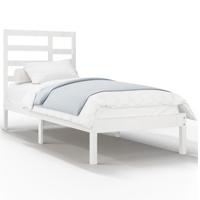 Bedframe massief hout wit 90x190 cm - thumbnail