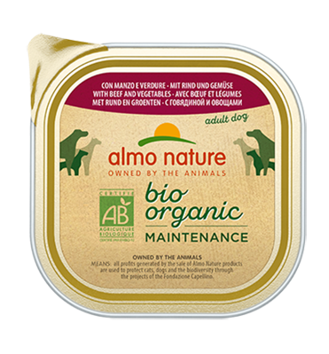 Almo Nature Dailymenu bio pate hond Rund en groenten 300gr