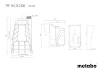 Metabo TPF 18 LTX 2200 | accu-dompel- en regentonpomp | 18V 2200 l/h - 601729850 - thumbnail