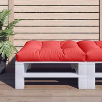 VidaXL Palletkussen 70x70x12 cm stof rood - thumbnail
