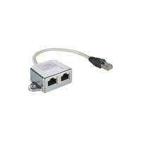 Goobay RJ45 Netwerk Y-adapter CAT 5 [1x RJ45-stekker - 2x RJ45-bus] 0 mm Metallic-zilver - thumbnail