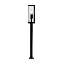 LED&apos;s Light LED Lantaarnpaal Tuinlamp met glazen ruiten - E27 fitting - IP44 - 80 cm - Zwart - thumbnail