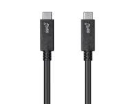 Monoprice 24285 USB-kabel 1 m USB C-stekker zwart – USB-kabel (1 m, USB C, USB C, 3.1 (Gen 2), 10000 Mbit/s, zwart) - thumbnail