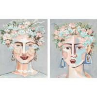 Canvas DKD Home Decor Blommor Modern 80 x 3,7 x 100 cm (2 Stuks) - thumbnail