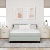 Boxspringbed met matras fluweel lichtgrijs 160x200 cm - thumbnail